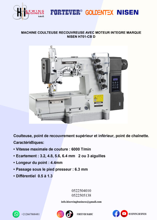 Machine coulteuse recouvreuse H701
