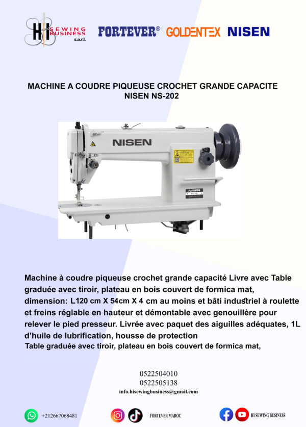 Machine à coudre piqueuse N202
