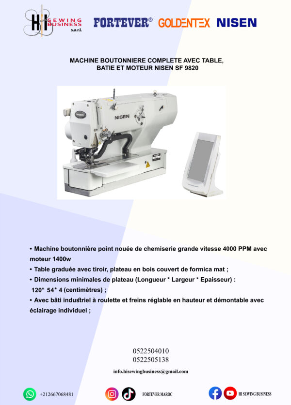 Machine boutoniére N9820